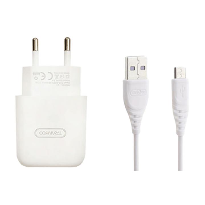 شارژر دیواری ترانیو مدل V30-C به همراه کابل تبدیل USB-C